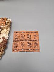 Fall Harvest Faux Leather Fold-Over Tags – Set of 20 – 0.85 × 2.75 in