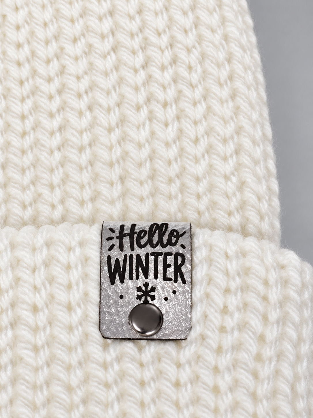 Winter Snowman Sayings Faux Leather Fold-Over Tags – Set of 20 - 0.85 × 2.50 in