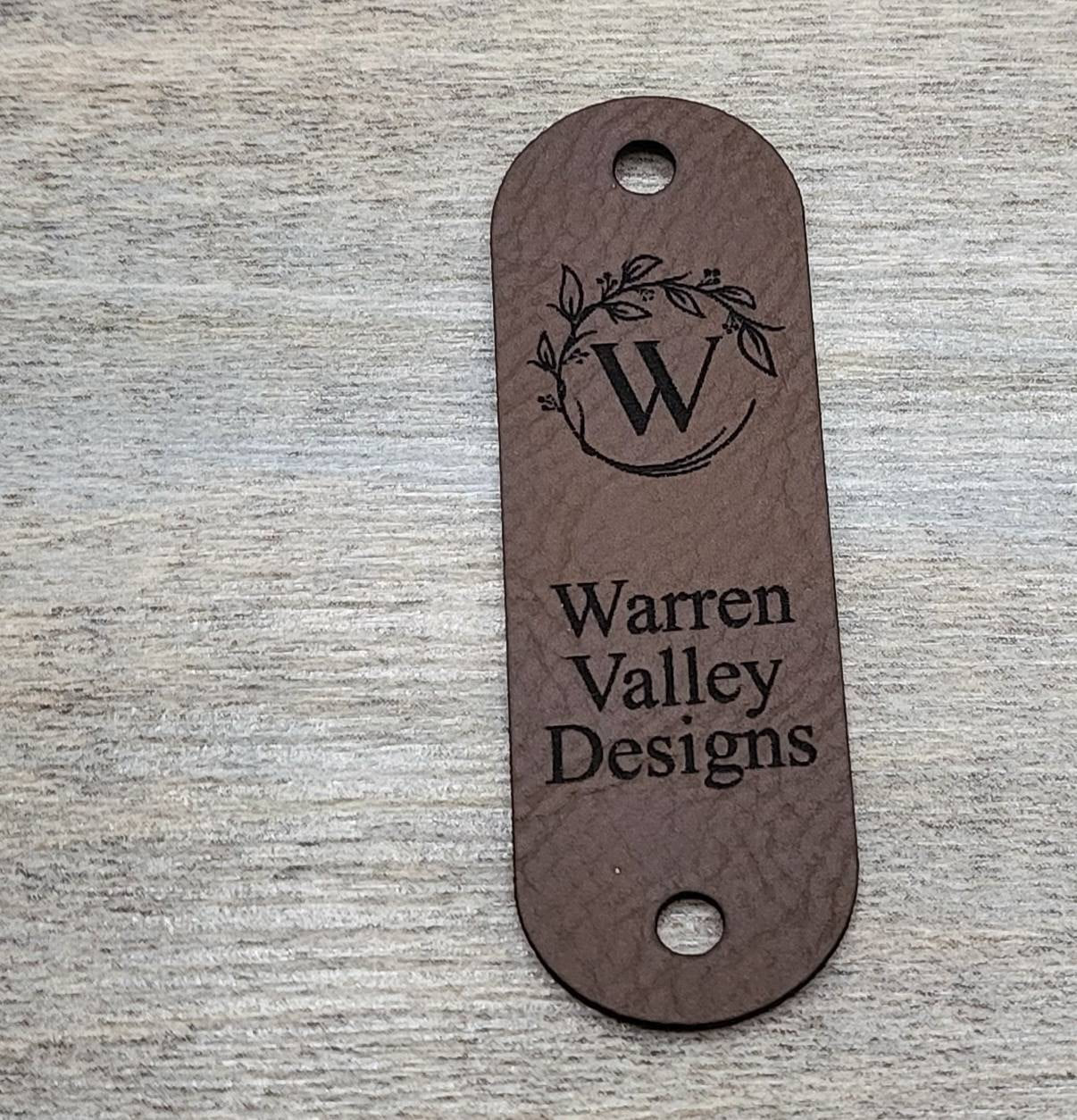 W logo and Warren Valley Designs tag reference