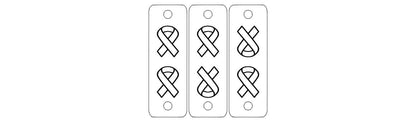 10 Breast Cancer Ribbon!  Faux Leather Tag! Size 0.85" x 2.50"!  Knit Hat Tag! Crochet Beanie Label! Cup Cozy Tags!  October Awareness! Rivets or Screws!